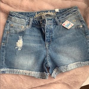 Light wash shorts